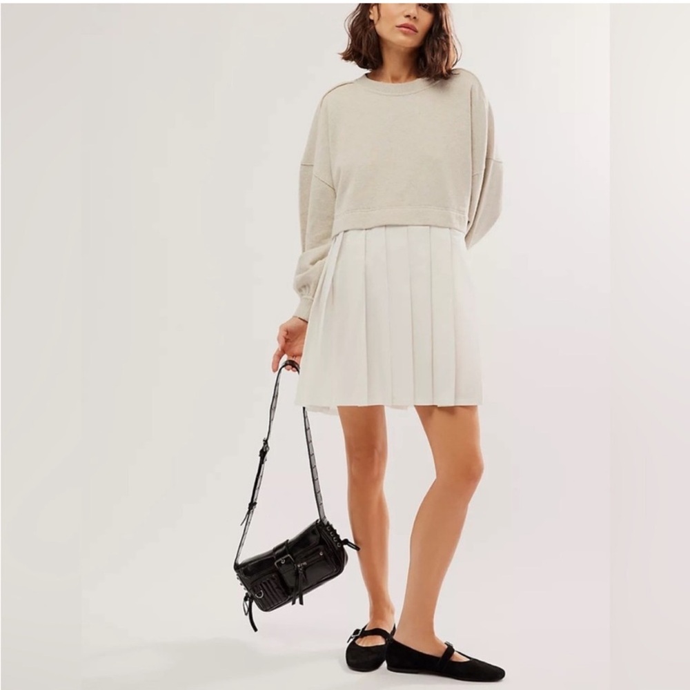 NEW. Free People Eleanor Sweatshirt Dress. NWOT